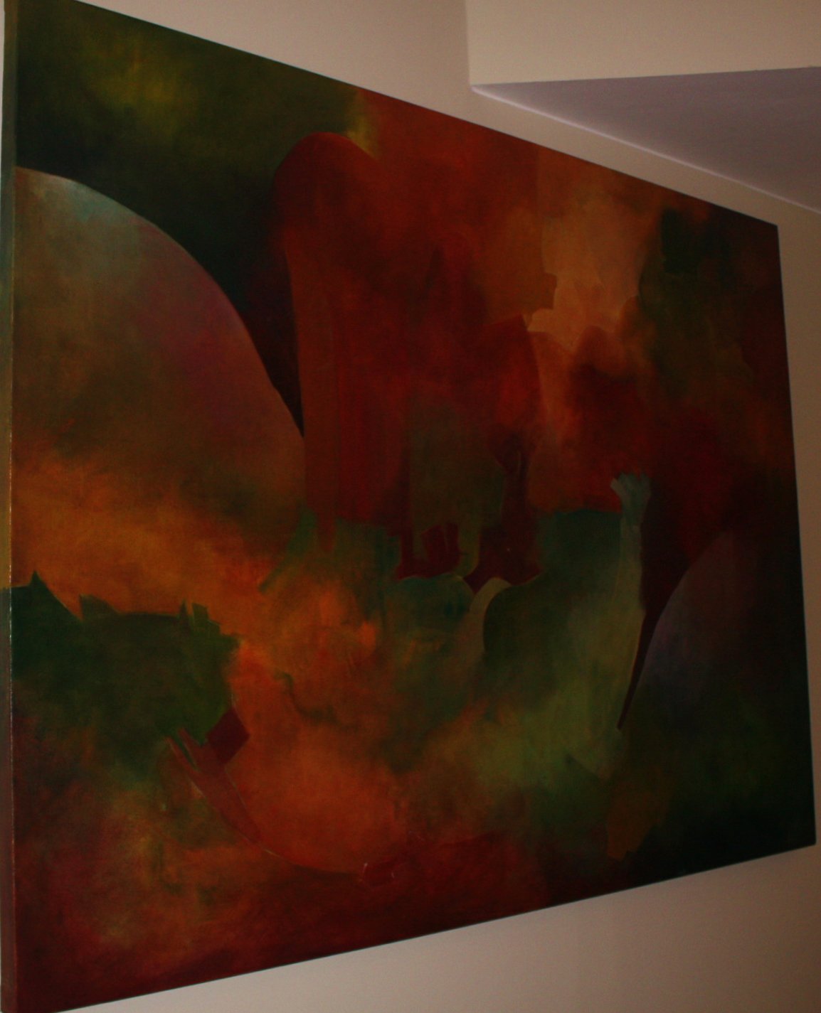 La montaña roja — acrilico sobre lienzo, 150 x 200 cm.