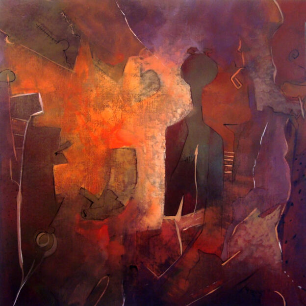 Sin título - Acrílico sobre Lienzo, 61 x 61 cm.